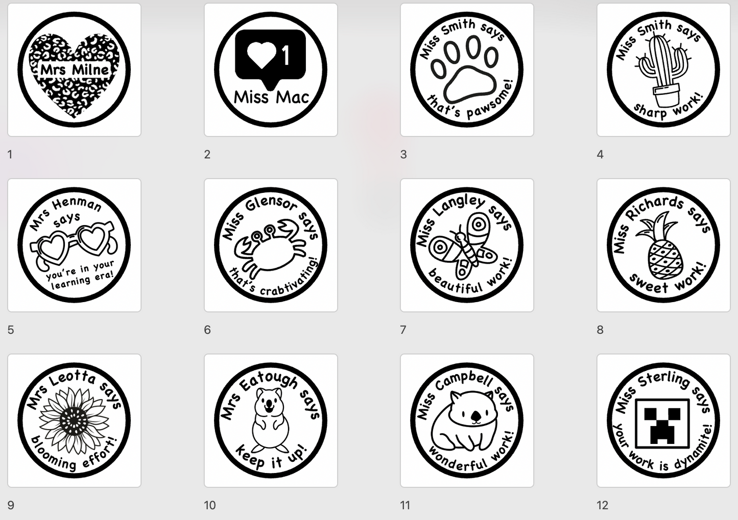 5 Small Stamps Bundle