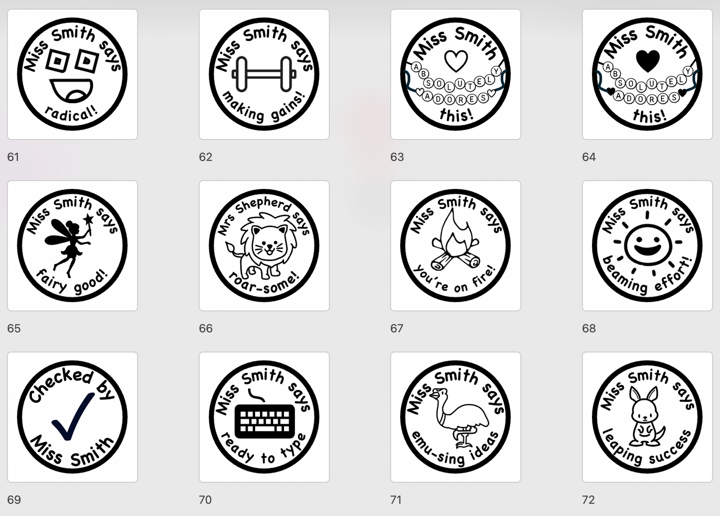 5 Small Stamps Bundle