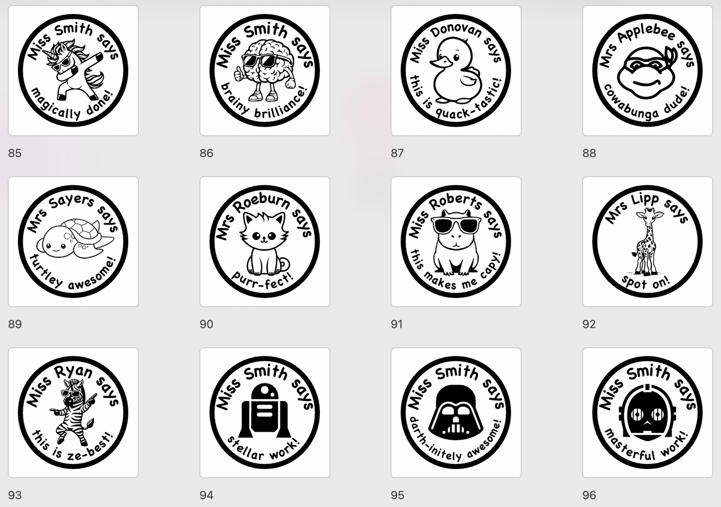 5 Small Stamps Bundle
