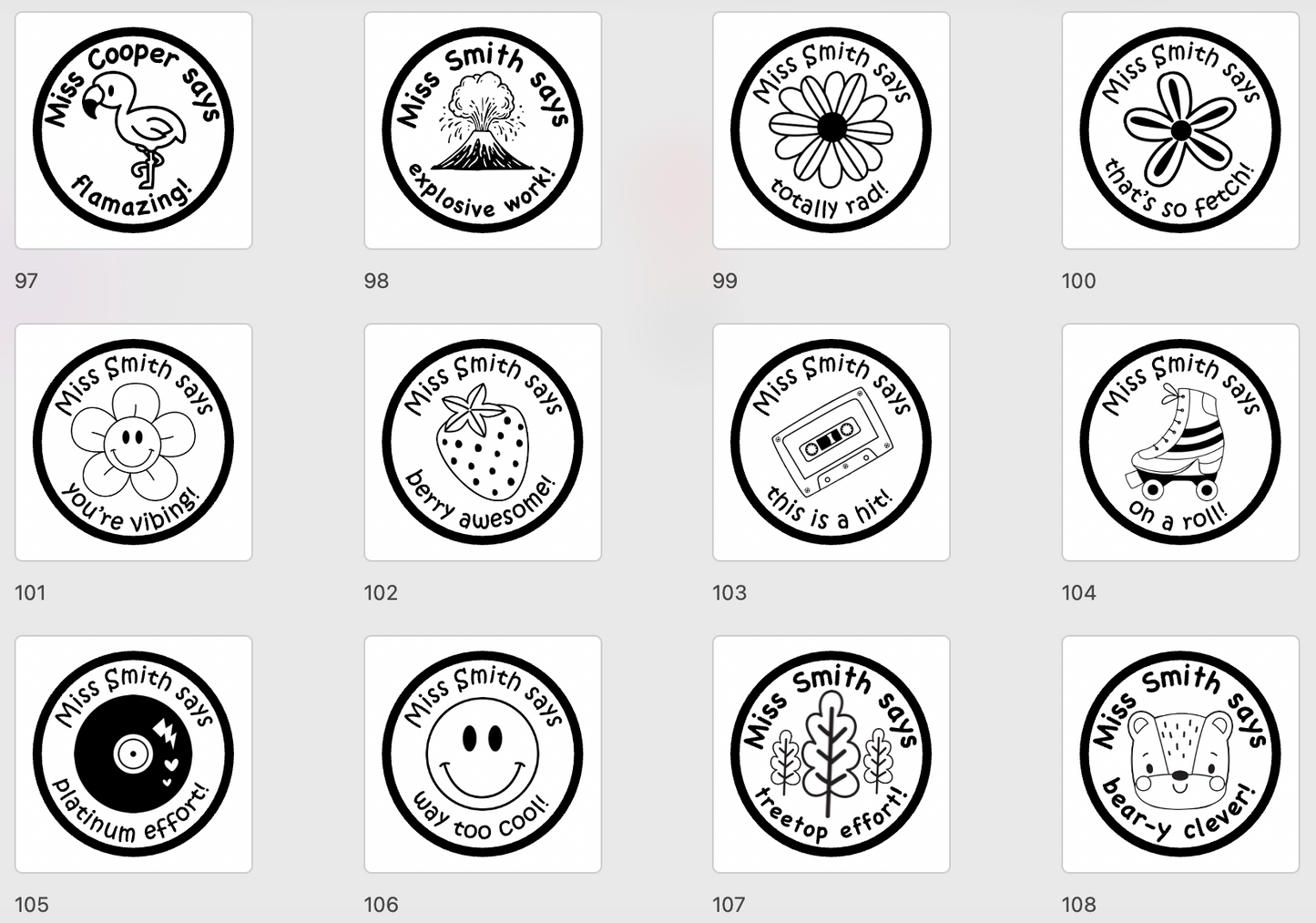 5 Small Stamps Bundle