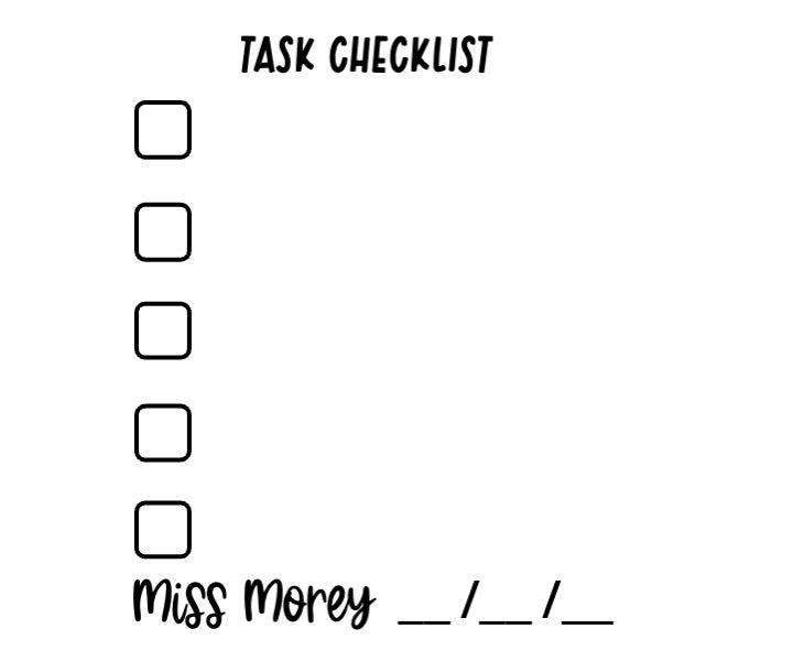 Task Checklist Stamp