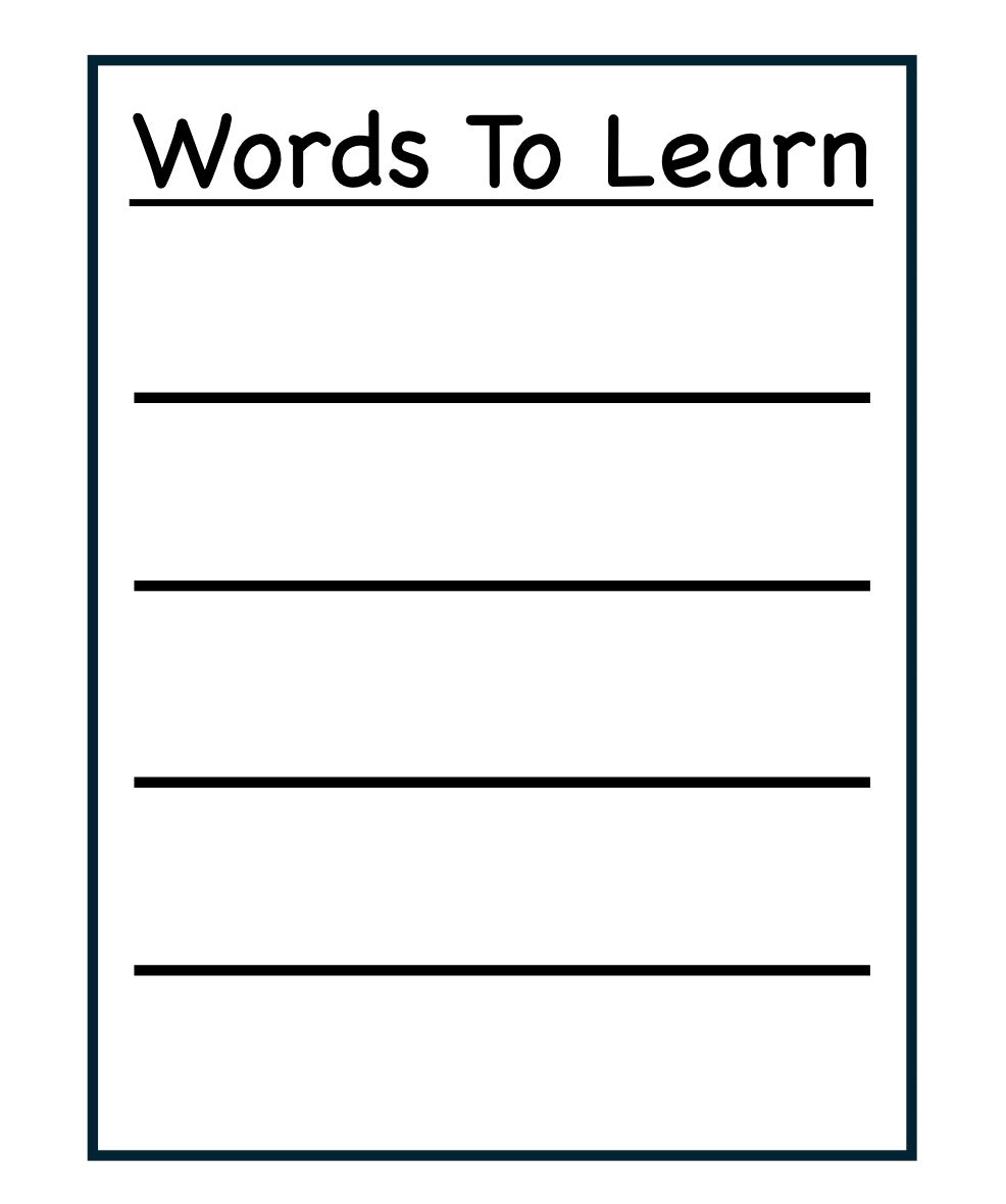 Words To Learn