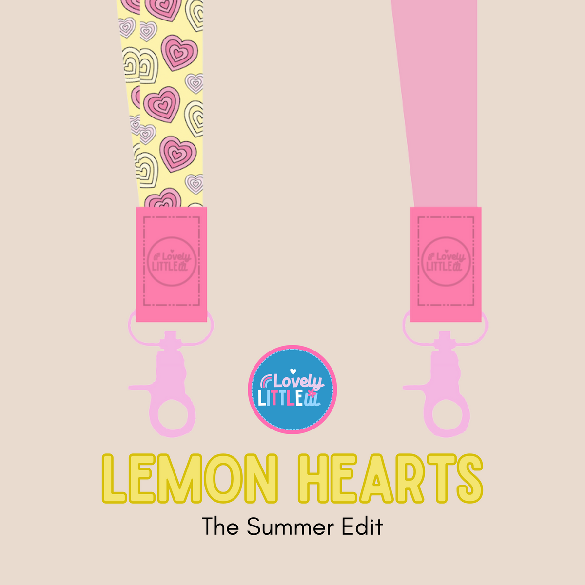 Lemon Hearts Lanyard