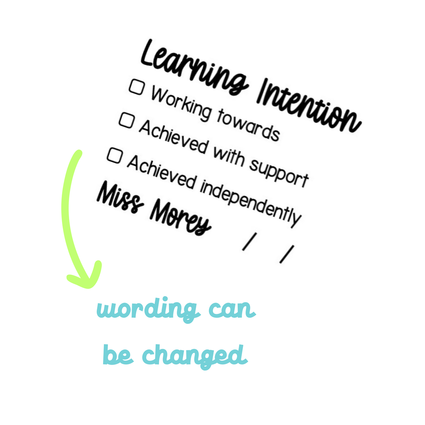 Learning Intention Stamp