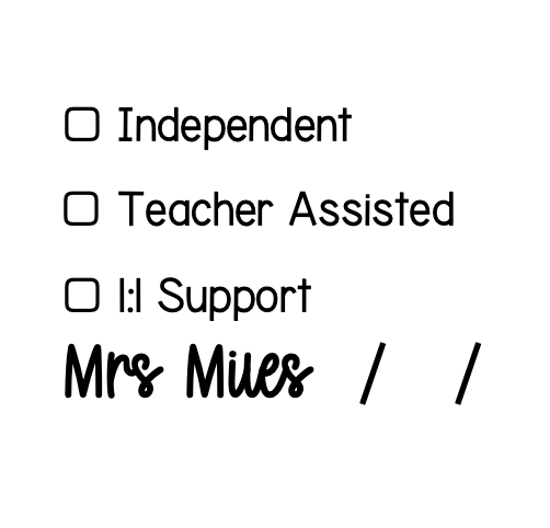 Mrs Miles Support Type Stamp  - Black